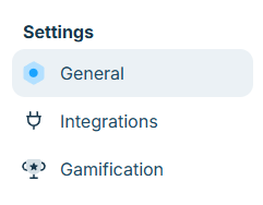 General tab under event settings